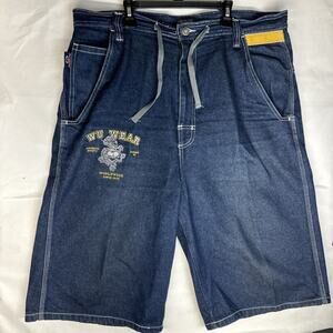 Vintage Wu Wear Jean Shorts Baggy Jorts 90’s Y2K Streetwear Vtg Size 38